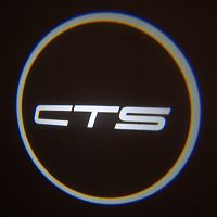 Подсветка в двери с логотипом Cadillac CTS