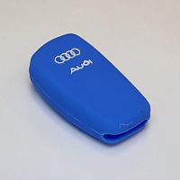 Силиконовый чехол для ключа зажигания Audi синий