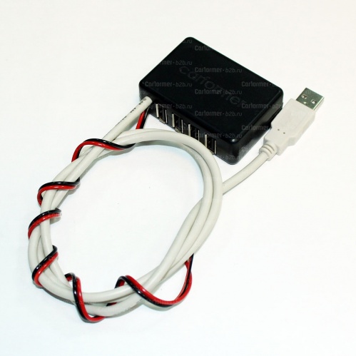 Активный автомобильный USB хаб 4 порта фото 2