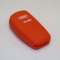 Силиконовый чехол для ключа зажигания Audi оранжевый