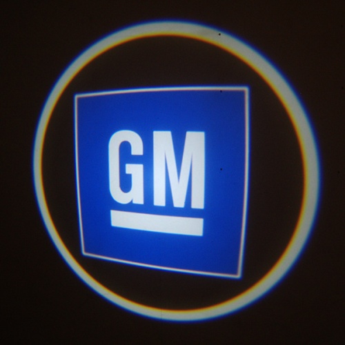 Подсветка в двери с логотипом GM